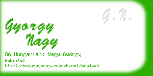 gyorgy nagy business card