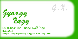 gyorgy nagy business card